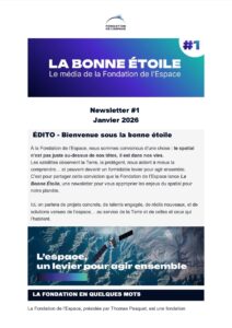Visuel de la Newsletter n°1 de la fondation de l'espace