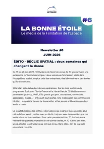 Couv de la Newsletter de la Fondation de l'Espace 6