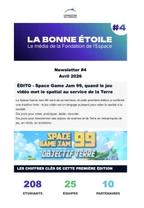COUV DE LA NEWSLETTER AVRIL DE LA FONDATION DE L'ESPACE